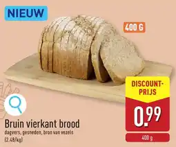 ALDI Bruin vierkant brood aanbieding