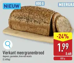 ALDI Vierkant meergranenbrood aanbieding