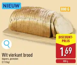 ALDI Wit vierkant brood aanbieding