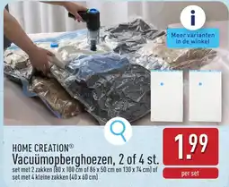 ALDI Home creation vacuümopberghoezen aanbieding