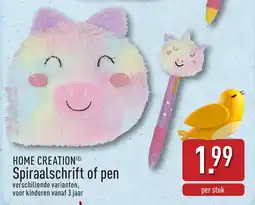 ALDI Spiraalschrift of pen aanbieding