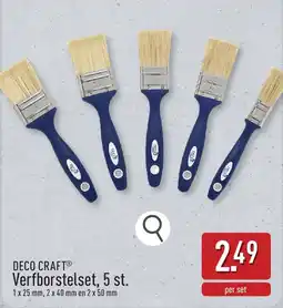 ALDI Deco craft verfborstelset aanbieding