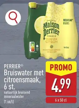 ALDI Perrier bruinwater met citroensmaak aanbieding