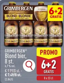 ALDI Grimbergen blond bier aanbieding