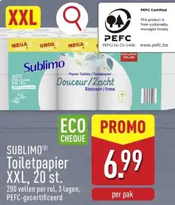 ALDI Sublimo toiletpapier aanbieding