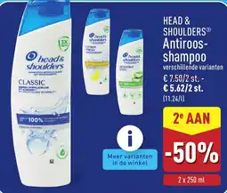 ALDI head & shoulders antiroos shampoo aanbieding