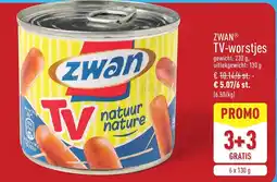 ALDI Zwan tv-worstjes aanbieding