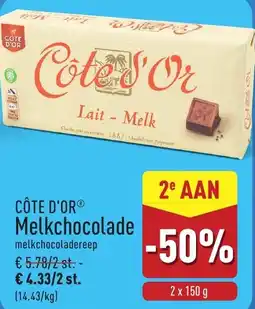 ALDI Côte d'Or melkchocolade aanbieding