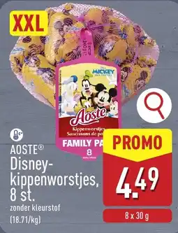 ALDI Aoste disney-kippenworstjes aanbieding