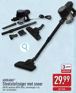 ALDI ambiano steelstofzuiger met snoer aanbieding