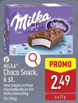 ALDI milka choco snack aanbieding