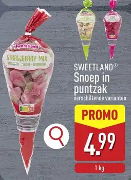 ALDI sweetland snoep in puntzak aanbieding
