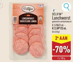 ALDI Delifin lunchworst aanbieding