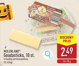 ALDI Molenland goudasticks, 10 st. aanbieding