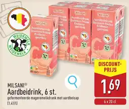 ALDI Milsani aardbeidrink aanbieding