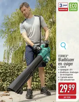 ALDI Ferrex bladblazer en -zuiger aanbieding