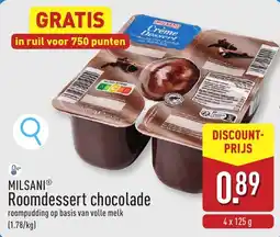 ALDI Milsani roomdessert chocolade aanbieding