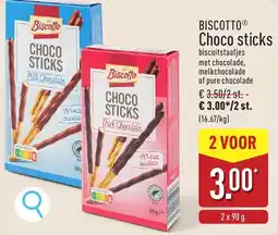 ALDI Biscotto choco sticks aanbieding