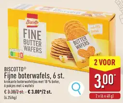 ALDI Biscotto fijne boterwafels aanbieding