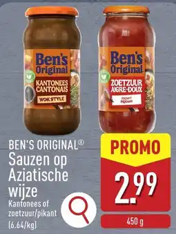 ALDI Ben's Original Sauzen op Aziatische wijze aanbieding