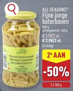ALDI Fijne jonge boterbonen aanbieding