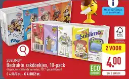 ALDI Bedrukte zakdoekjes aanbieding