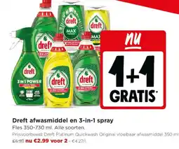 Jumbo Dreft afwasmiddel en 3-in-1 spray aanbieding