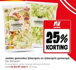 Jumbo Jumbo gesneden ijsbergsla en ijsbergsla gemengd aanbieding