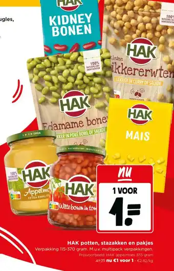HAK potten, stazakken en pakjes