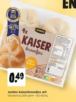 Jumbo Jumbo kaiserbroodjes wit aanbieding