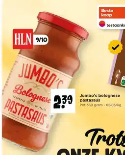 Jumbo Jumbo's bolognese pastasaus aanbieding