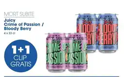 Prik en Tik Mort subite juicy crime of passion bloody berry aanbieding