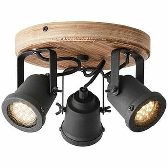 Leen Bakker Brilliant plafondspot Inge 3-lichts - zwart - Leen Bakker aanbieding