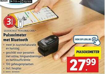 Lidl Pulsoximeter Met Bluetooth aanbieding