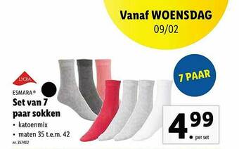 Lidl Sokken aanbieding