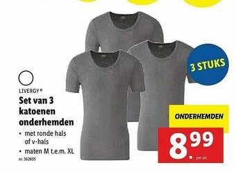 Lidl Katoenen Onderhemden aanbieding