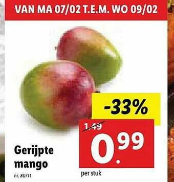Lidl Gerijpte Mango aanbieding