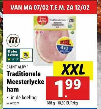 Lidl Traditionele Meesterlycke Ham aanbieding