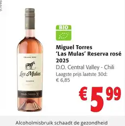 Colruyt miguel torres 'las mulas' reserva rosé aanbieding