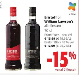 Colruyt Eristoff of William Lawson's alle flessen aanbieding