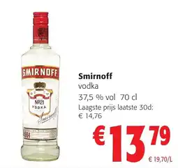 Colruyt Smirnoff vodka aanbieding
