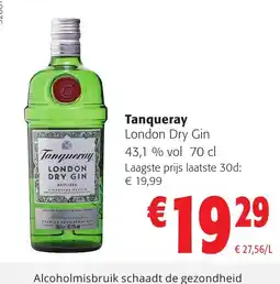 Colruyt Tanqueray london dry gin aanbieding