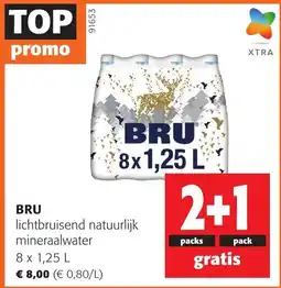 Colruyt Bru lichtbruised natuurlijk mineraalwater aanbieding