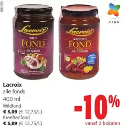 Colruyt Lacroix alle fonds aanbieding