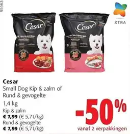 Colruyt Cesar Small Dog Kip & zalm of Rund & gevoelte aanbieding