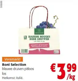 Colruyt Boni Selection blauwe druiven pitloos aanbieding