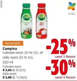 Colruyt Campina culinaire room aanbieding
