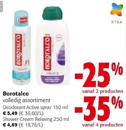 Colruyt Borotalco volledig assortiment aanbieding