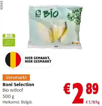 Colruyt Boni Selection bio witloof aanbieding