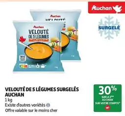 Auchan Velouté de 5 légumes surgelés Auchan aanbieding